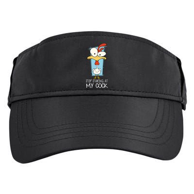 Funny Offensive Stop Staring At My Cock Adult Drive Performance Visor