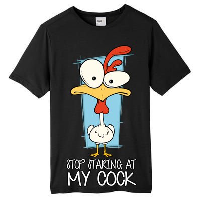 Funny Offensive Stop Staring At My Cock Tall Fusion ChromaSoft Performance T-Shirt