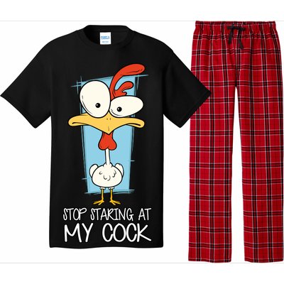 Funny Offensive Stop Staring At My Cock Pajama Set