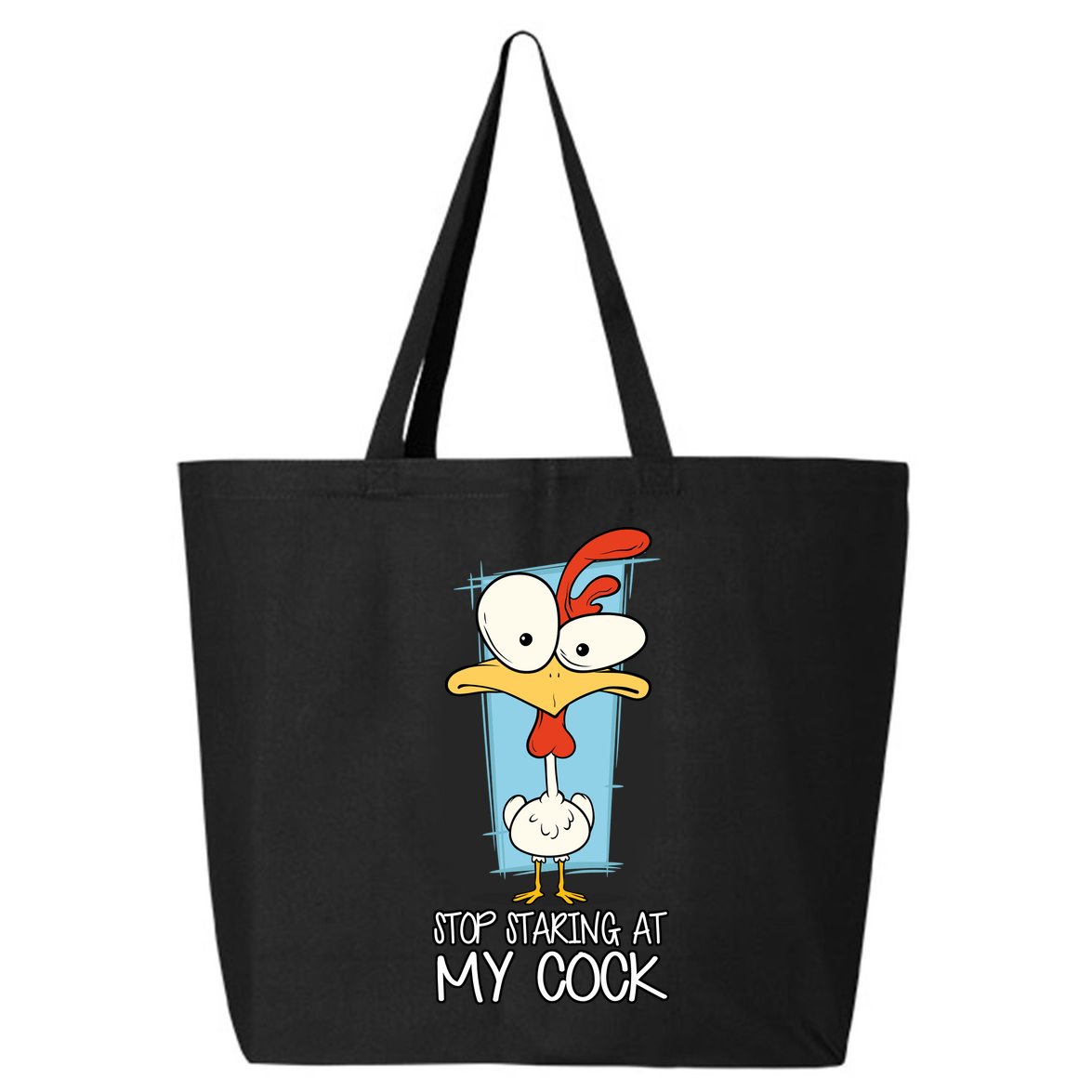 Funny Offensive Stop Staring At My Cock 25L Jumbo Tote