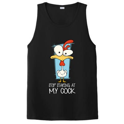 Funny Offensive Stop Staring At My Cock PosiCharge Competitor Tank