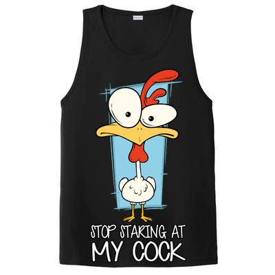 Funny Offensive Stop Staring At My Cock PosiCharge Competitor Tank