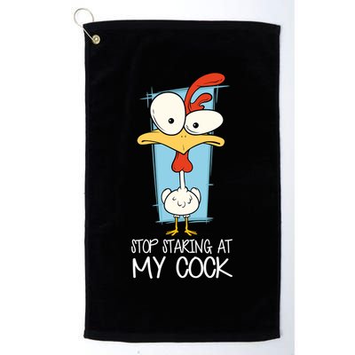 Funny Offensive Stop Staring At My Cock Golf Towel