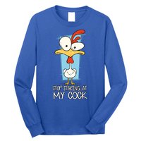 Funny Offensive Stop Staring At My Cock Long Sleeve Shirt