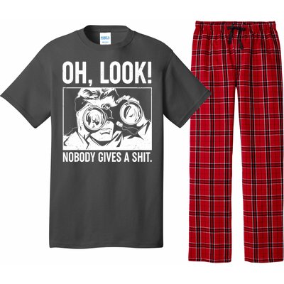 Funny Oh Look Nobody Gives A Shit Pajama Set