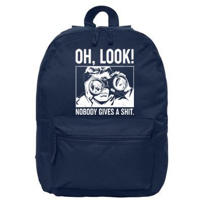 Funny Oh Look Nobody Gives A Shit 16 in Basic Backpack