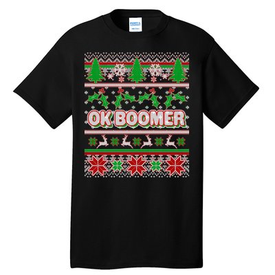 Funny OK Boomer Ugly Christmas Tall T-Shirt