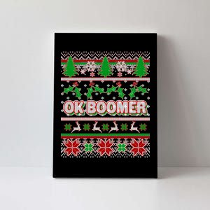 Funny OK Boomer Ugly Christmas Canvas