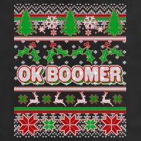 Funny OK Boomer Ugly Christmas 11oz C Handle Ceramic Mug