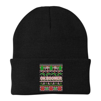 Funny OK Boomer Ugly Christmas Knit Cap Winter Beanie