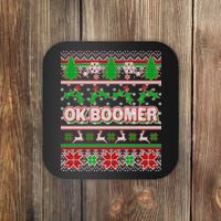 Funny OK Boomer Ugly Christmas Coaster