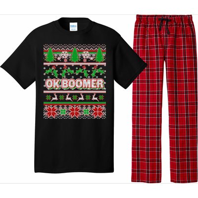 Funny OK Boomer Ugly Christmas Pajama Set