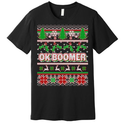 Funny OK Boomer Ugly Christmas Premium T-Shirt