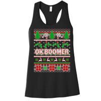 Funny OK Boomer Ugly Christmas Women's Racerback Tank