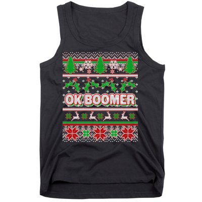 Funny OK Boomer Ugly Christmas Tank Top