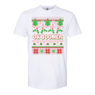 Funny OK Boomer Ugly Christmas Softstyle CVC T-Shirt