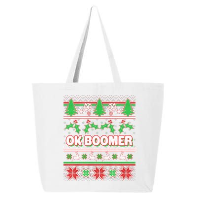 Funny OK Boomer Ugly Christmas 25L Jumbo Tote