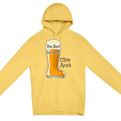 Funny Oktoberfest Das Boot Kicked Mein Arsch Premium Pullover Hoodie