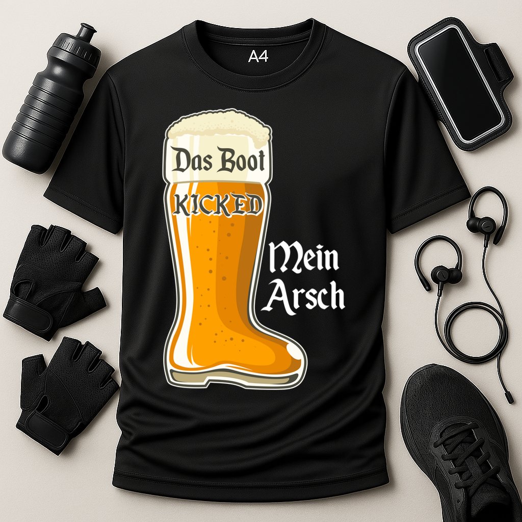 Funny Oktoberfest Das Boot Kicked Mein Arsch Performance Shirt