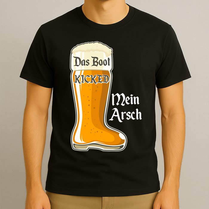 Funny Oktoberfest Das Boot Kicked Mein Arsch T-Shirt