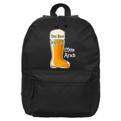 Funny Oktoberfest Das Boot Kicked Mein Arsch 16 in Basic Backpack
