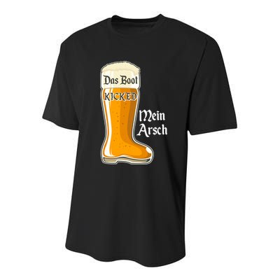 Funny Oktoberfest Das Boot Kicked Mein Arsch Youth Performance Sprint T-Shirt