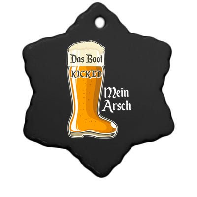 Funny Oktoberfest Das Boot Kicked Mein Arsch Ceramic Star Ornament