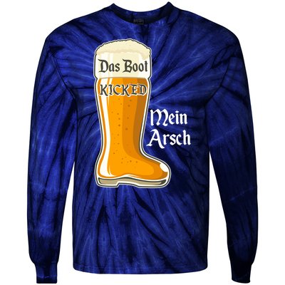 Funny Oktoberfest Das Boot Kicked Mein Arsch Tie-Dye Long Sleeve Shirt