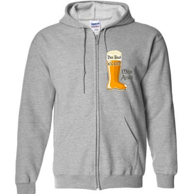 Funny Oktoberfest Das Boot Kicked Mein Arsch Full Zip Hoodie