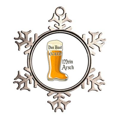 Funny Oktoberfest Das Boot Kicked Mein Arsch Metallic Star Ornament