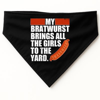Funny Oktoberfest My Bratwurst Brings All the Girls to the Yard USA-Made Doggie Bandana