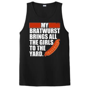 Funny Oktoberfest My Bratwurst Brings All the Girls to the Yard PosiCharge Competitor Tank