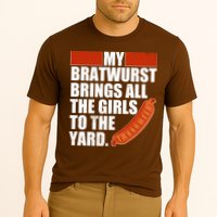 Funny Oktoberfest My Bratwurst Brings All the Girls to the Yard Cooling Performance Crew T-Shirt