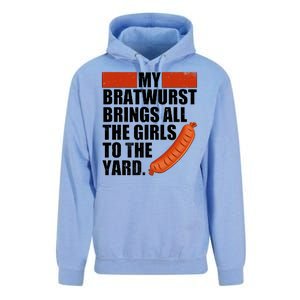 Funny Oktoberfest My Bratwurst Brings All the Girls to the Yard Unisex Surf Hoodie