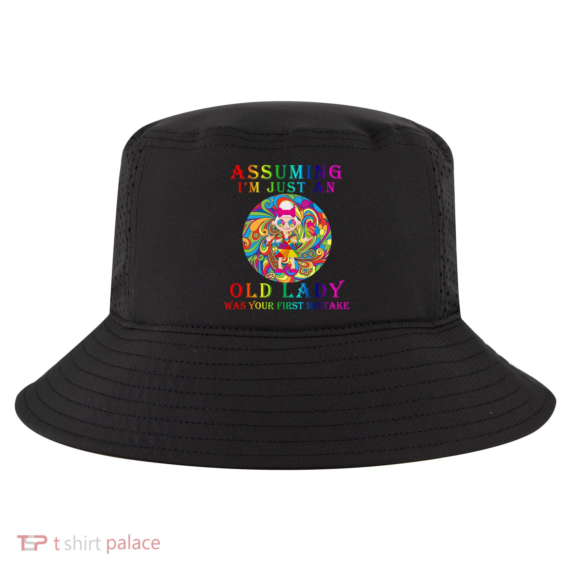 Funny Old Lady Cool Comfort Performance Bucket Hat