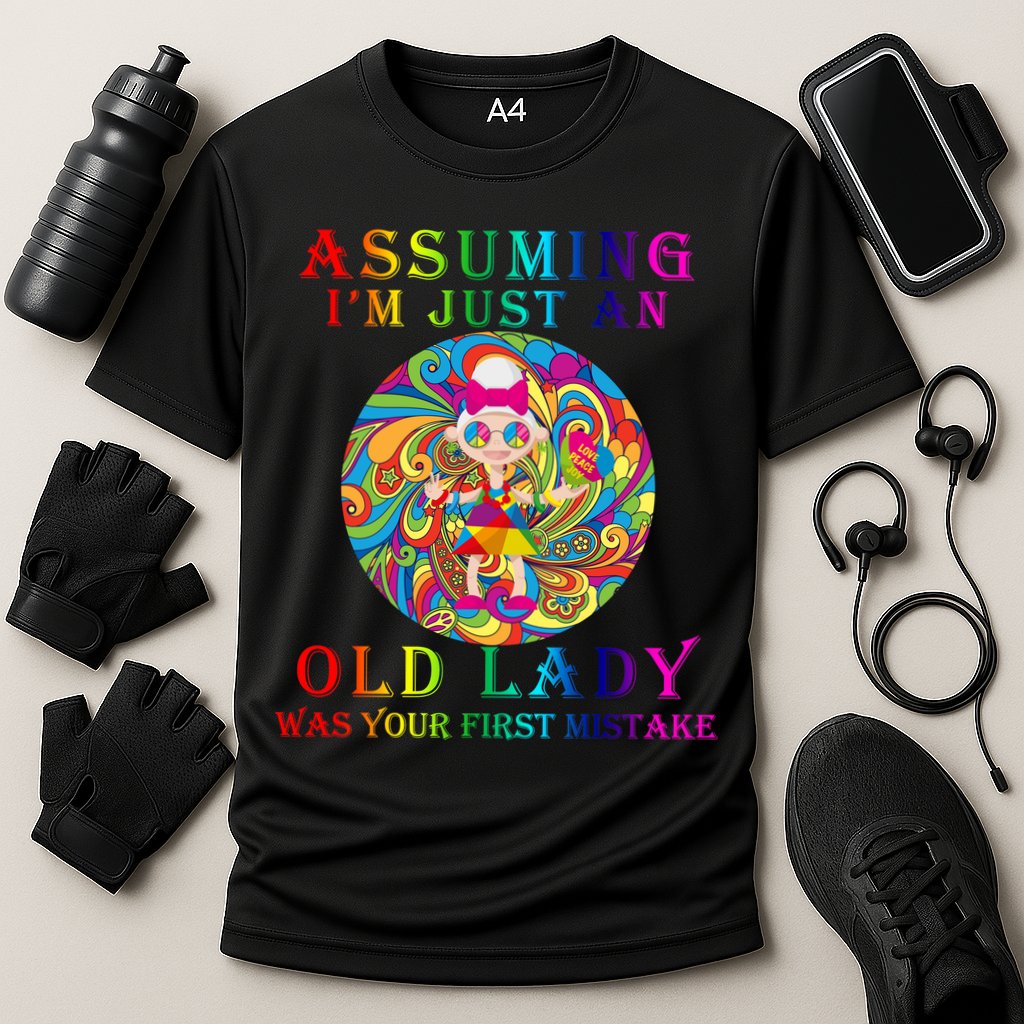 Funny Old Lady Cooling Performance Crew T-Shirt