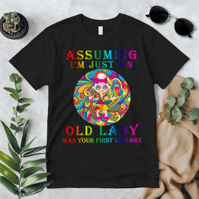 Funny Old Lady Premium T-Shirt