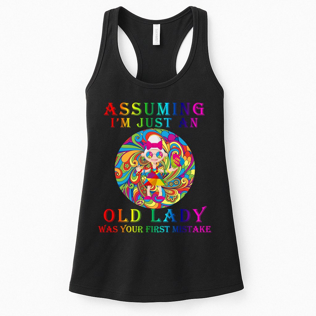 Funny Old Lady Womens Tank Top