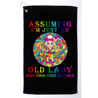 Funny Old Lady Golf Towel