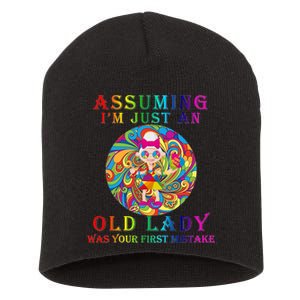 Funny Old Lady Short Acrylic Beanie