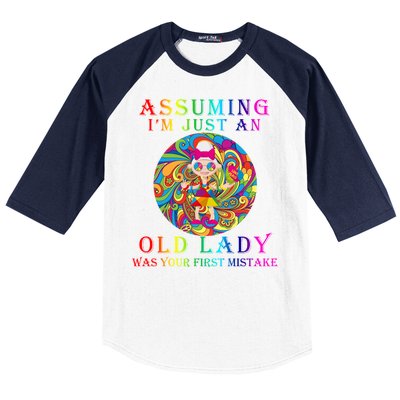 Funny Old Lady Baseball Sleeve Shirt