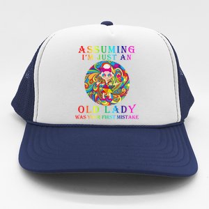 Funny Old Lady Trucker Hat