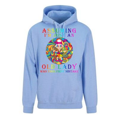 Funny Old Lady Unisex Surf Hoodie