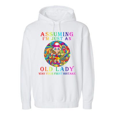 Funny Old Lady Garment-Dyed Fleece Hoodie