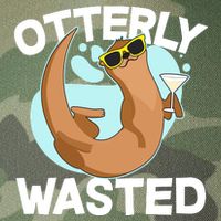 Funny Otterly Wasted Drunk Otter Legacy Tie Dye Trucker Hat