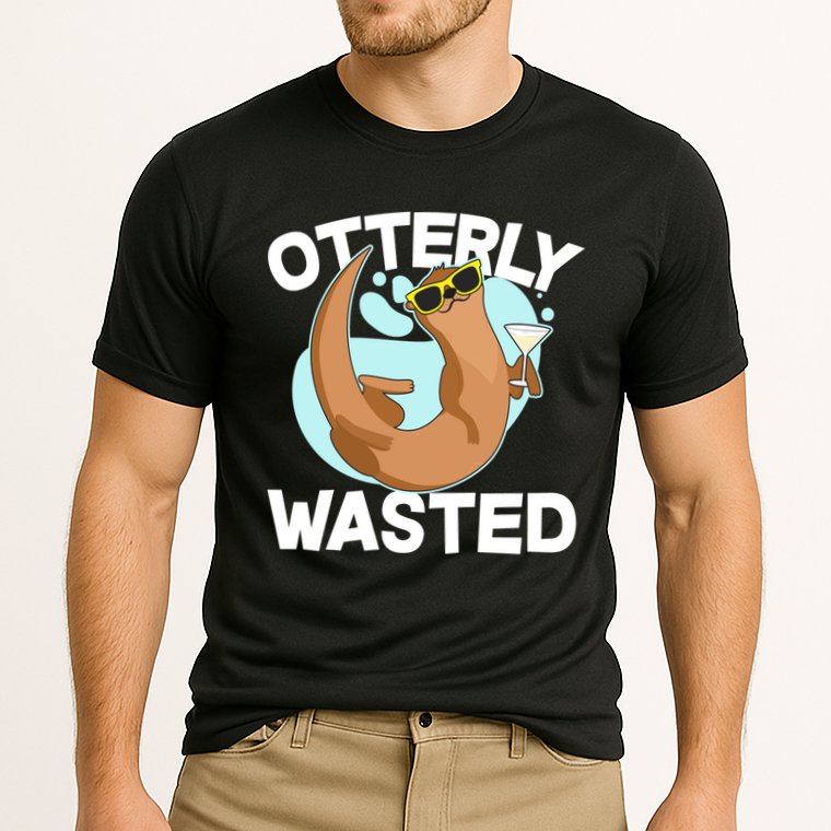 Funny Otterly Wasted Drunk Otter Performance Shirt