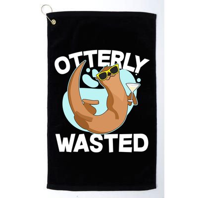 Funny Otterly Wasted Drunk Otter Golf Towel