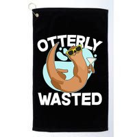 Funny Otterly Wasted Drunk Otter Golf Towel