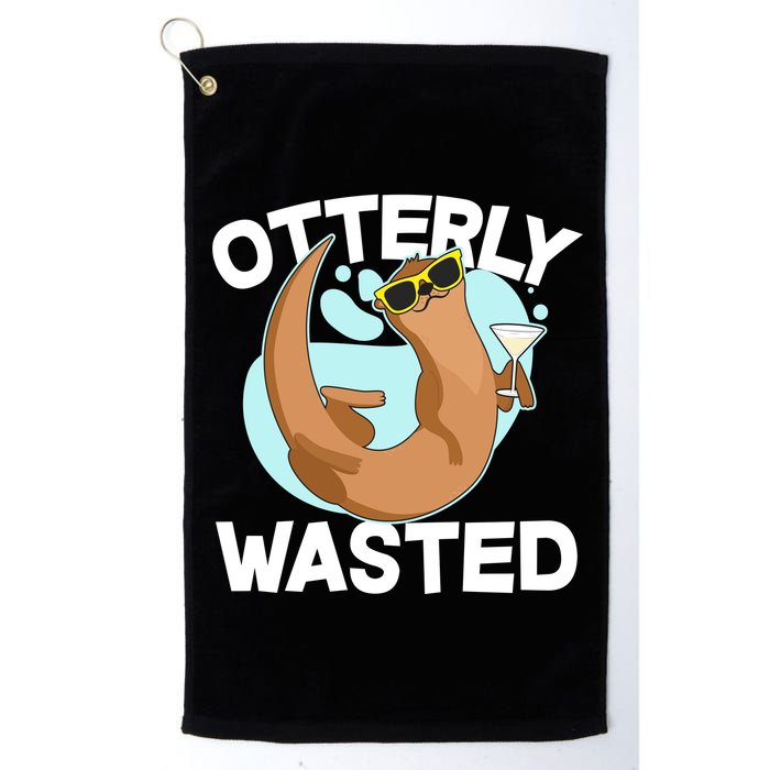 Funny Otterly Wasted Drunk Otter Golf Towel