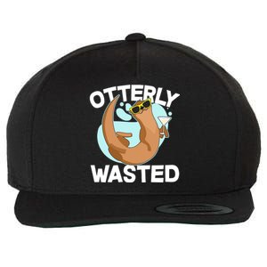 Funny Otterly Wasted Drunk Otter Wool Snapback Cap